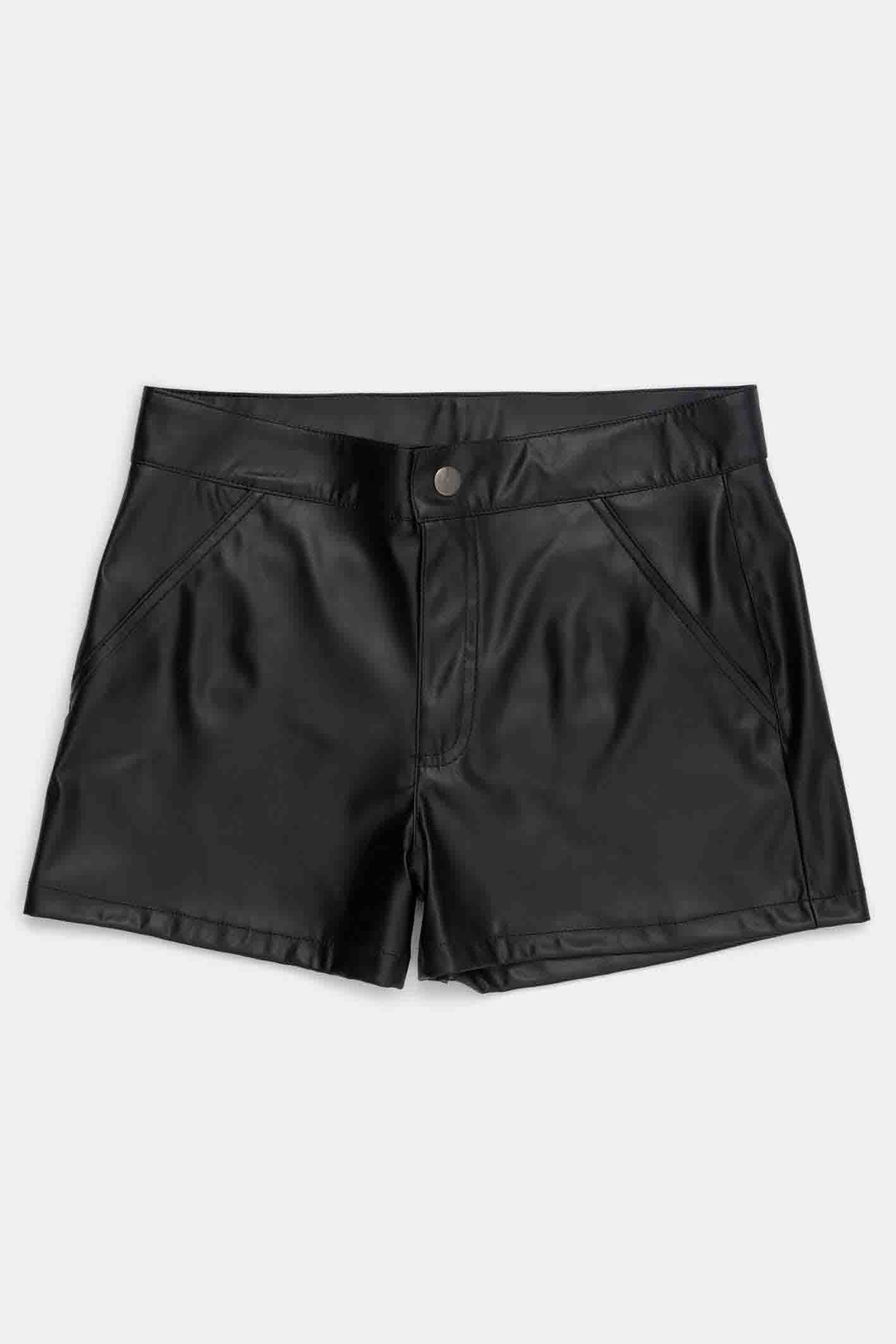 Short de símil cuero para adolescentes