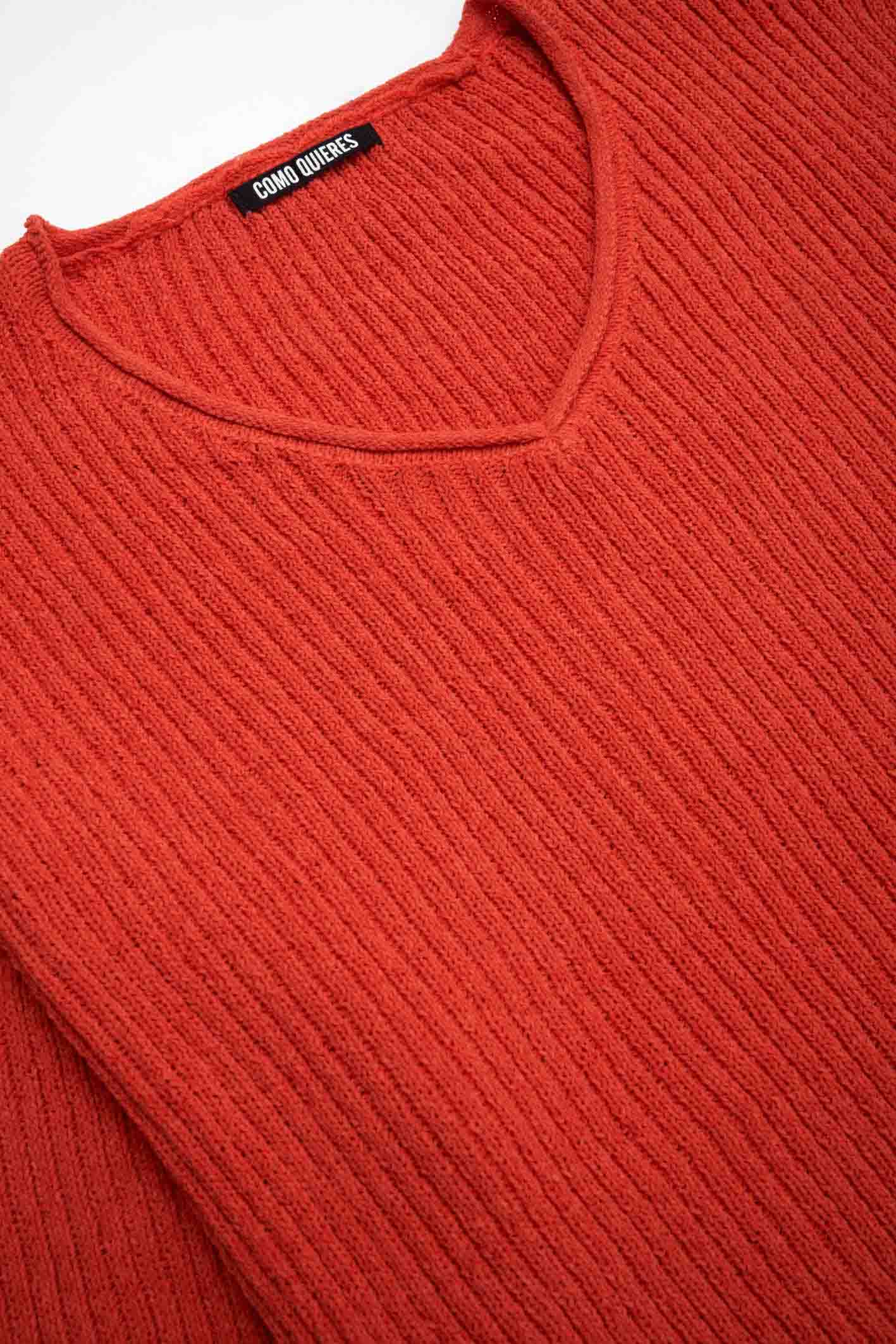 Sweater color tomate de Como Quieres